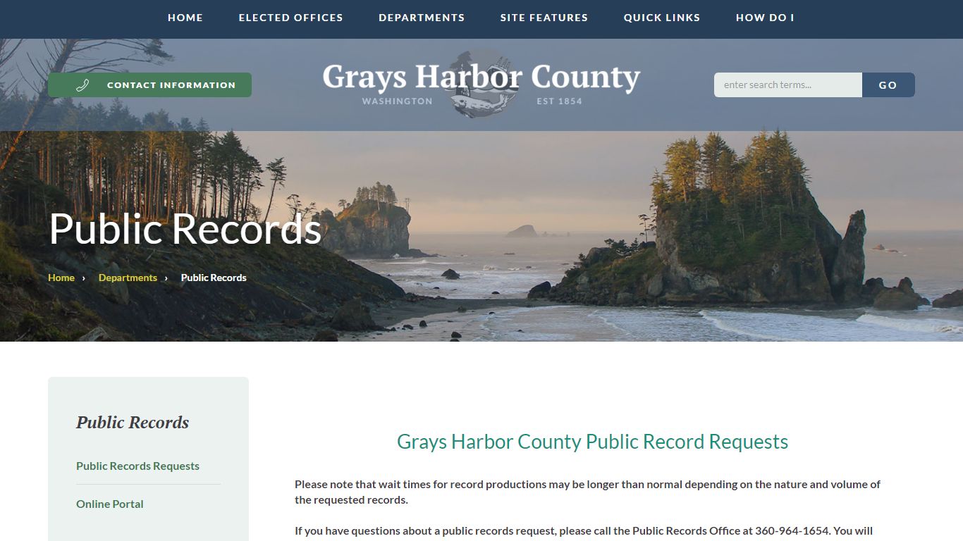 Public Records Home - Grays Harbor